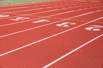 running track in sport field