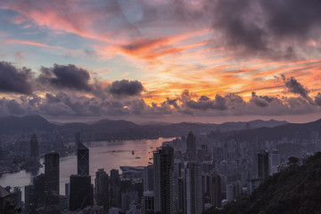Good Morning Hong Kong, Sunrise at Victoria Peak.