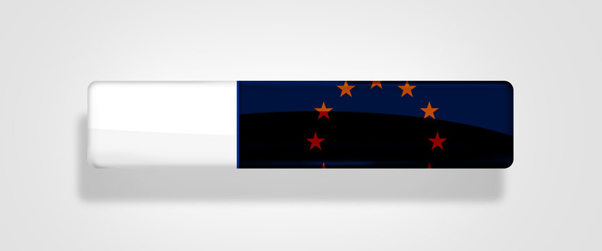 Europe EU Flag button icon isolated design