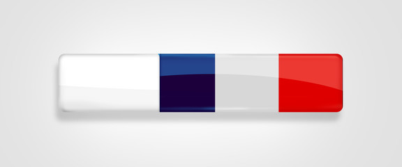France French glossy icon button