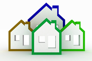 Models houses symbol