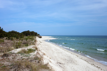 Fototapeta na wymiar Hel Peninsula and Beach at Baltic Sea in Poland