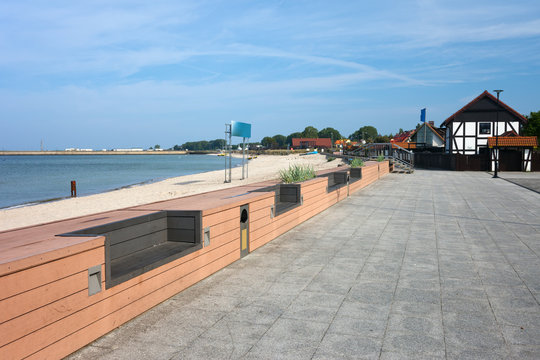 Fototapeta Hel Town Baltic Sea Promenade in Poland