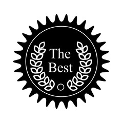 Winner award badge icon, black simple style