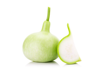 The Bottle Gourd, Calabash on white background