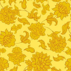 Küchenrückwand glas motiv floral seamless pattern. Vintage vector background © antalogiya