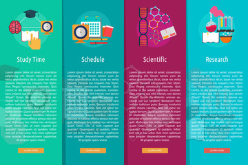 Education and Science Vertical Banner Concept