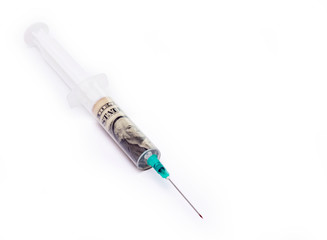 Finance Injection on white background