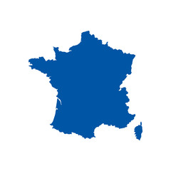 Vector Blue France map.