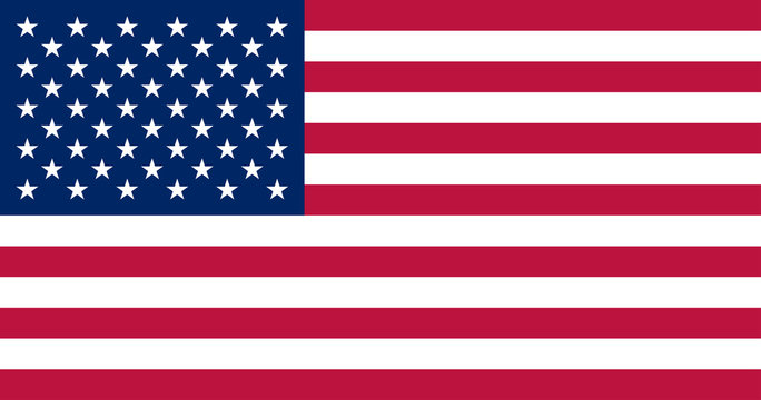 Vector USA flag, official colors and proportion correctly. 