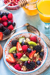 healthy start of summer morning, breakfast bowl