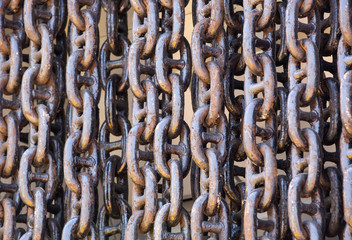 background steel chain close up firm new