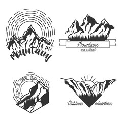 Mountains black emblems