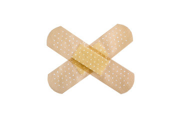 medical adhesive bandages isolated on white background