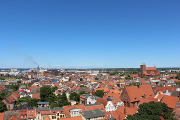 Fototapeta na wymiar Blick von St. Georgen auf Wismar