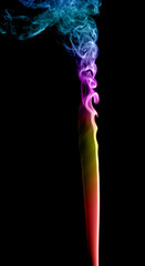 Abstract multicolored smoke