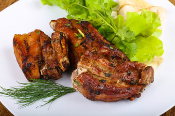 Pork ribs bbq