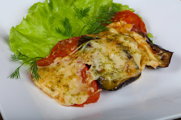 Vegerables baked with cheese