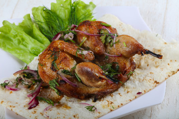 Grilled quail