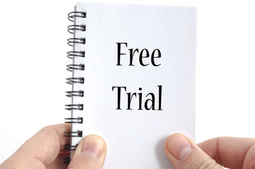Free trial text concept