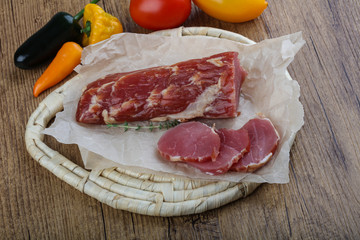 Dry cured pork fillet