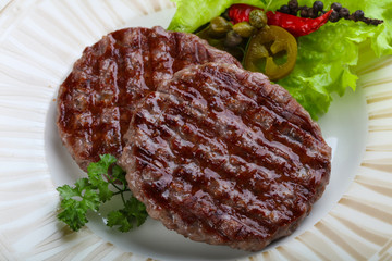 Grilled burger cutlet