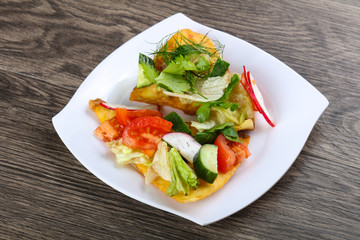 Pita with vegetables