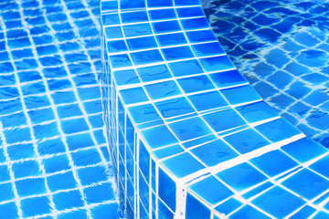 background of tiles in the swimming pool