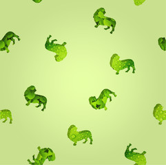 seamless basset hound forest texture