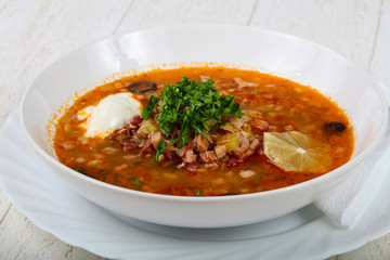 Solyanka mix soup