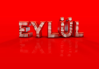 Eylül, Aylar 3D Typography