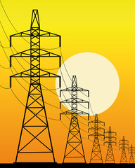 high-voltage line
