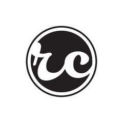initial letter logo circle with ring