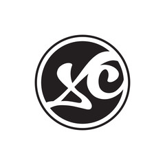 initial letter logo circle with ring