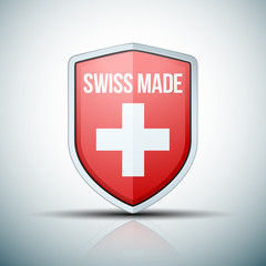 Obraz premium Swiss Made shield sign