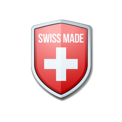 Fototapeta premium Swiss Made shield sign
