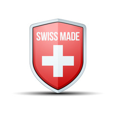 Fototapeta premium Swiss Made shield sign