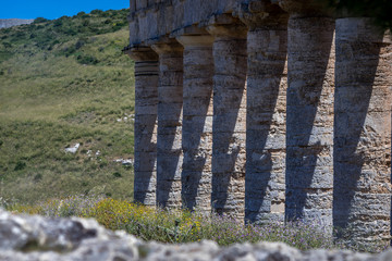 Old greek temple at Segesta, Sicily, Italy