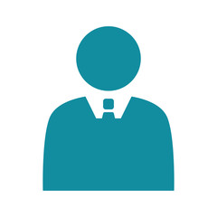 businessman icon flat color on white background