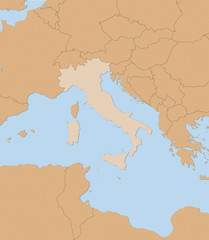 Obraz premium Map - Italy
