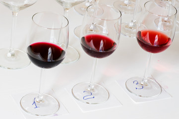 Number for tasting glasses
