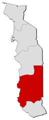 Map - Togo, Plateaux