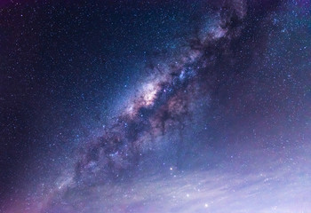 Clearly milky way on night sky.