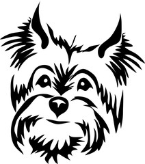terrier dog - stylized portrait