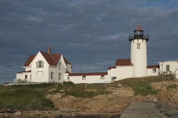 Fototapeta na wymiar Eastern point lighthouse, Gloucester, MA