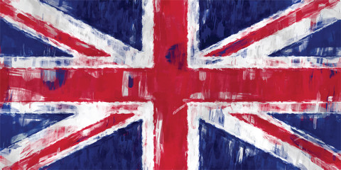 british flag painting vector
