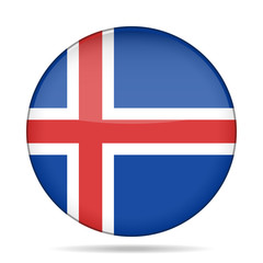button with flag of Iceland