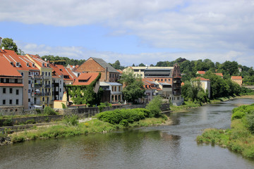 Fototapeta na wymiar Lusatian Neisse river in Görlitz