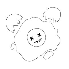 Fried dead egg.