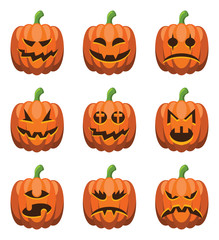 Halloween Pumpkins Set